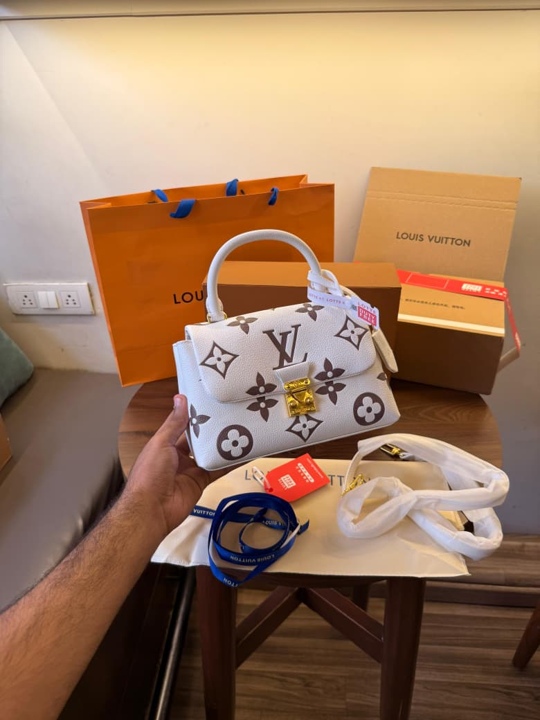 FIRST COPY LOUIS VUITTON MADELEINE MM BICOLOR HANDBAG - Image 5